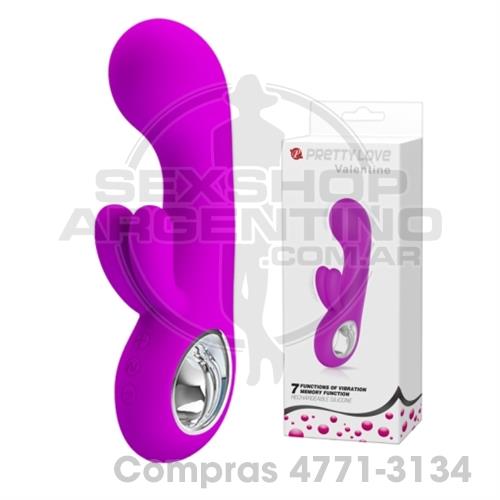 - Vibrador con estimulacion clitorial y carga USB - SS-PL-014507 - Vibrador con estimulacion clitorial y carga USB